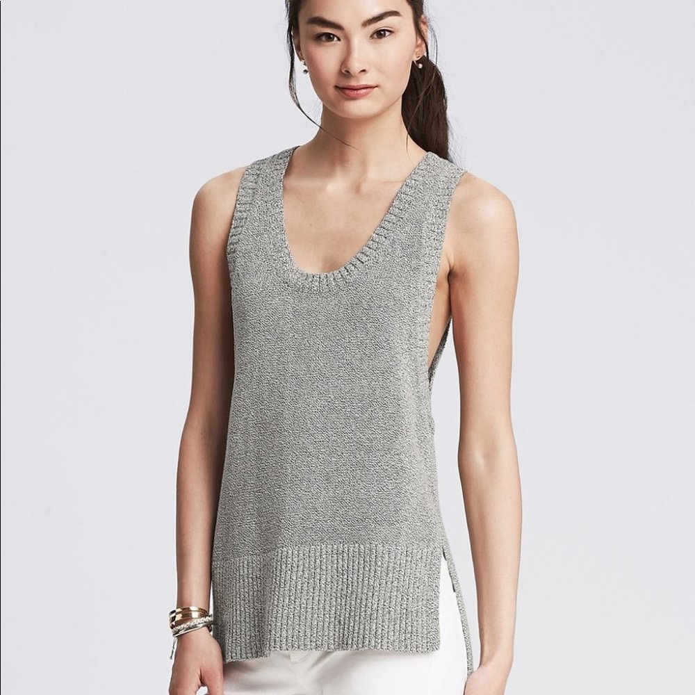 {Banana Republic} High-Low Sleeveless Sweater